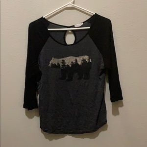 CALI BEAR 3/4 baseball tee